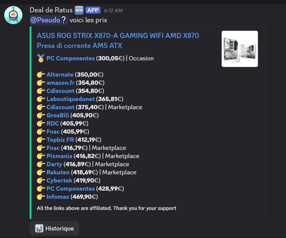 Discord custom bot feature